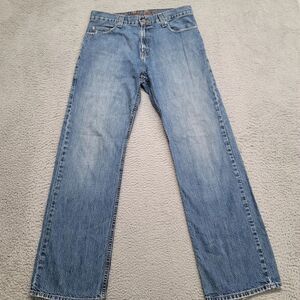 Axist Jeans Mens 30x30‎ Blue Denim Distressed Casual Pockets Mid Rise Logo